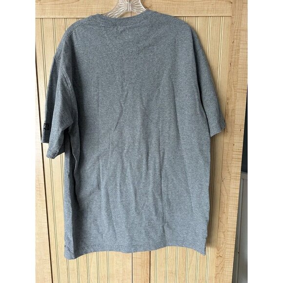 Duluth Trading Co T Shirt Mens Small Gray Angry Beaver Relaxed Fit Longtail Work - Picture 5 of 5